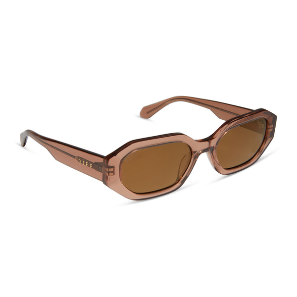 allegra - café ole + brown flash + polarized sunglasses 2