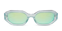 swatch for ALLEGRA - OPALESCENT TURQUOISE + TURQUOISE ICE MIRROR SUNGLASSES
