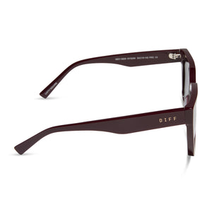 AMARA - DARK CHERRY LACQUER + GREY GRADIENT SUNGLASSES