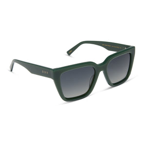 Diff Eyewear Green Square Acetate Sunglasses Gia Square Sunglasses | Cool Matcha & Cool Matcha Mirror  main image 4