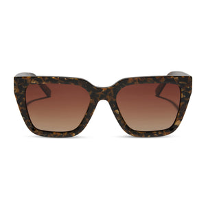 AMARA - GLITTER TORTOISE + BROWN GRADIENT + POLARIZED SUNGLASSES