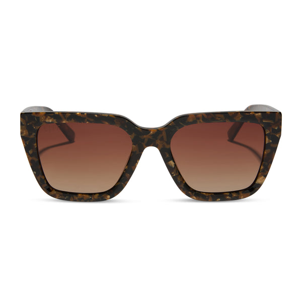 Amara Square Sunglasses | Black & Grey Gradient | DIFF Eyewear