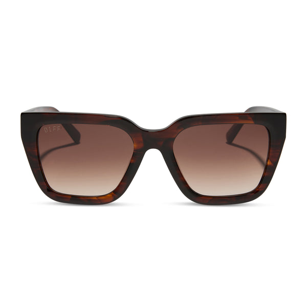 Amara Square Sunglasses | Dark Cherry Lacquer & Grey Gradient
