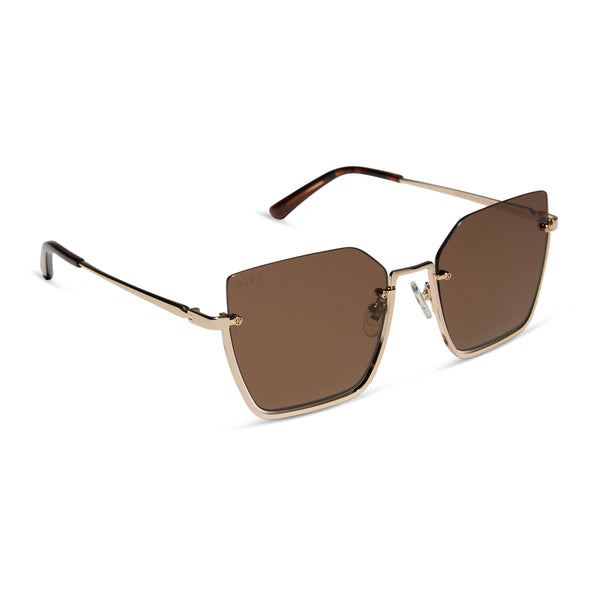 analise - gold w sequoia tort temple tips + brown polarized sunglasses 2