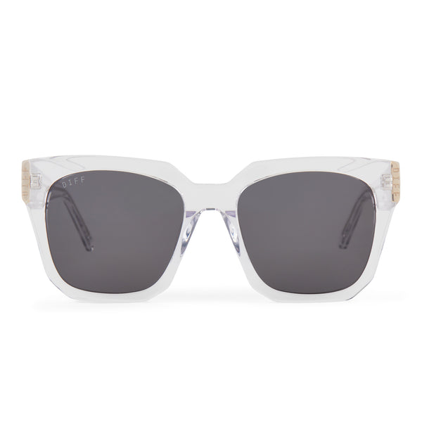 ariana - clear crystal + grey sunglasses