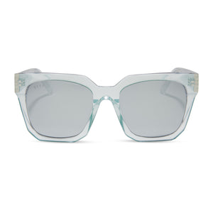 Ariana Square Sunglasses | Opalescent Turq & Silver Mirror  display picture 1