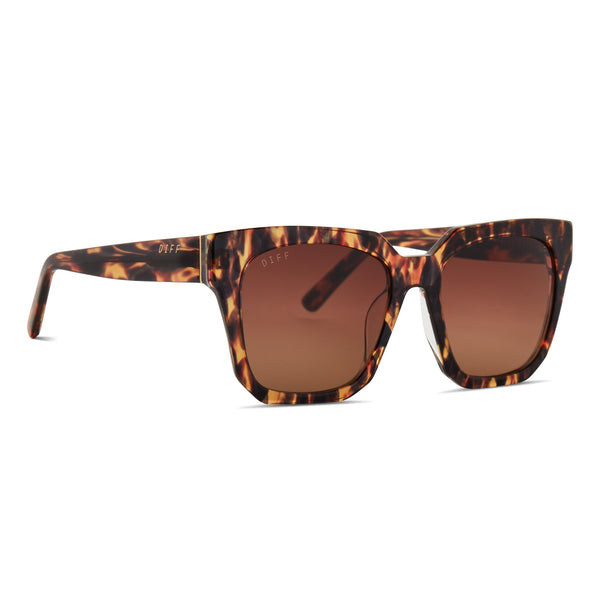 ariana - wild tortoise + brown gradient sunglasses 1