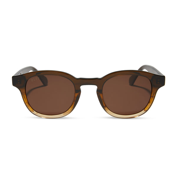 arlo - mocha + brown + polarized sunglasses