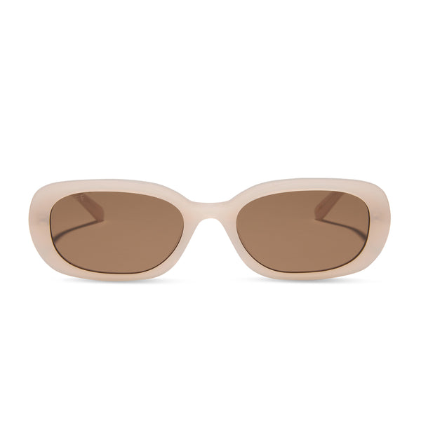 Oscar by Oscar De La Renta Mod 1297 664 Milky Blush and Brown Round Sunglasses Oscar de la Renta - Oscar 1323 Sunglasses for Women – ModaFrames main image 4