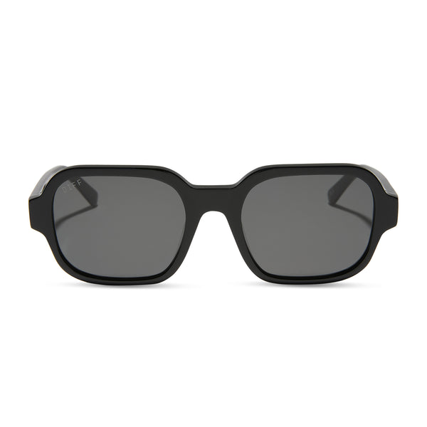 Aspyn Ovard Lola Square Sunglasses | Black & Grey | DIFF Eyewear