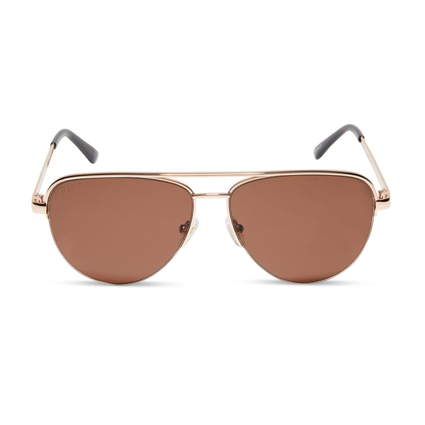 august - gold + brown sunglasses