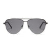 Color swatch for august - matte black + grey sunglasses