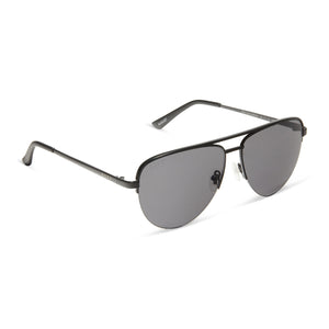 AUGUST - MATTE BLACK + GREY SUNGLASSES