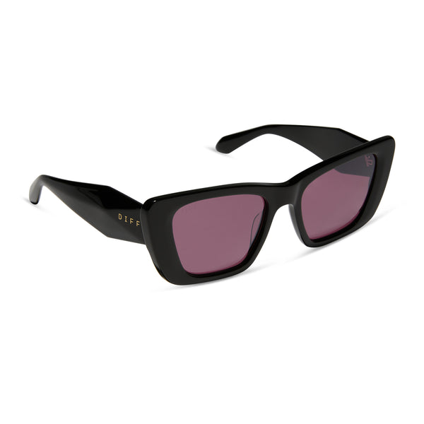 aura - black + aubergine + silver flash + polarized sunglasses 2