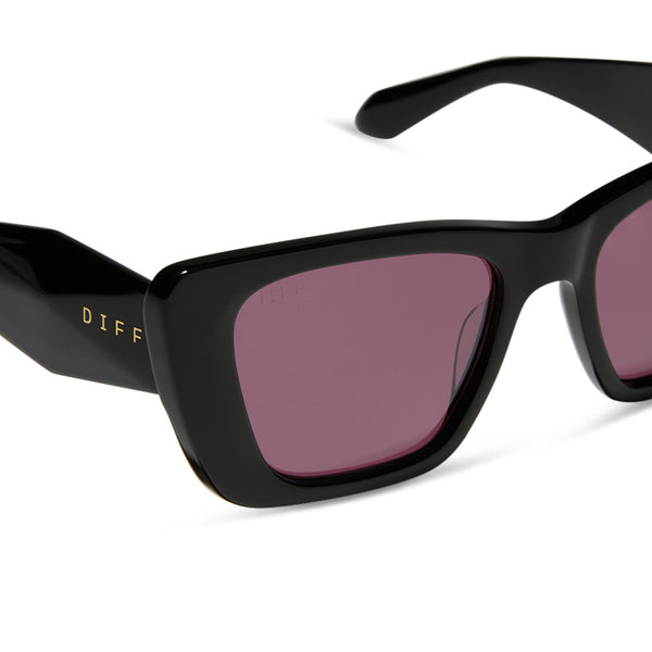 aura - black + aubergine + silver flash + polarized sunglasses 4