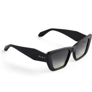 Aura Square Sunglasses | Black & Grey Gradient | DIFF Eyewear display picture 1