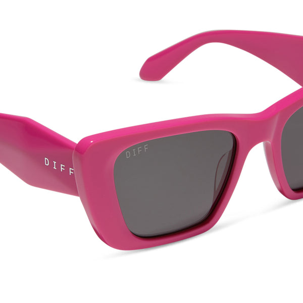 aura - bright pink + grey sunglasses 3