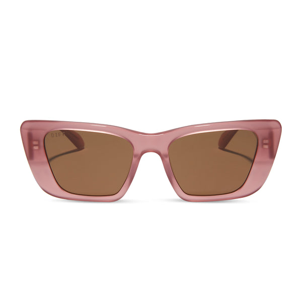 aura - guava + brown sunglasses