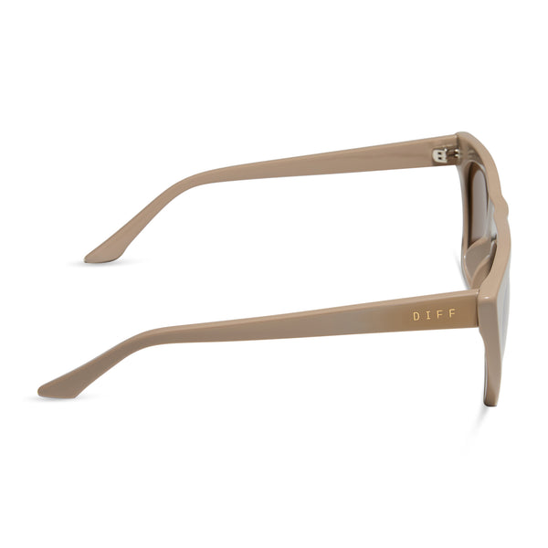 avril - almond + silver flash sunglasses 2