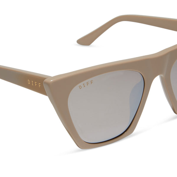 avril - almond + silver flash sunglasses 3