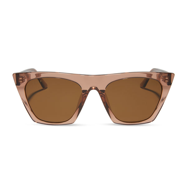【ARS10＋】ラフィーsp Avril Cat Eye Sunglasses | Almond & Silver Flash | DIFF Eyewear