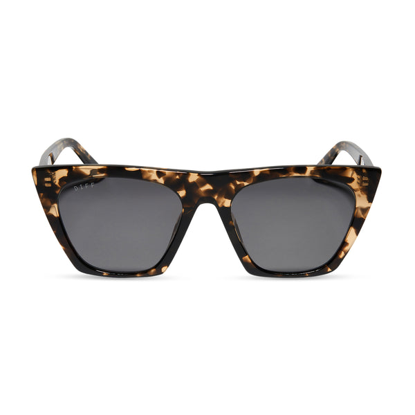 Women’s DIFF 55mm  AVRIL Cat Eye Sunglasses Avril Cat Eye Sunglasses | Espresso Tortoise & Grey | DIFF  main image 2