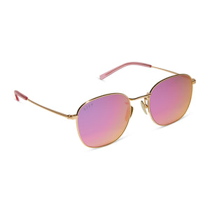 AXEL - GOLD + PINK RUSH MIRROR SUNGLASSES