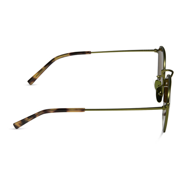 axel - moss metal + brilliant gold mirror + polarized sunglasses 2