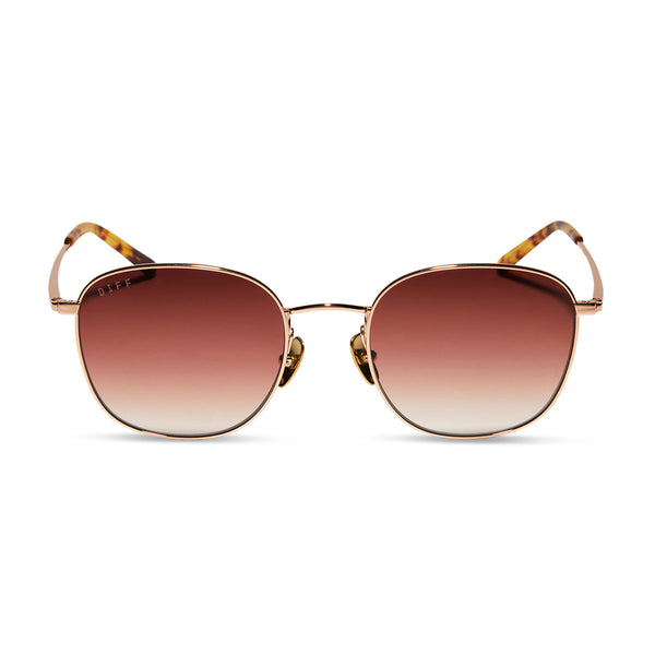 axel - rose gold + dusk gradient sunglasses
