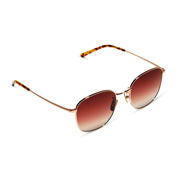 axel - rose gold + dusk gradient sunglasses 3
