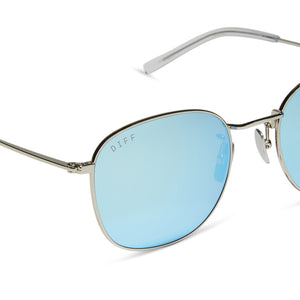 AXEL - SILVER + TURQUOISE ICE MIRROR SUNGLASSES
