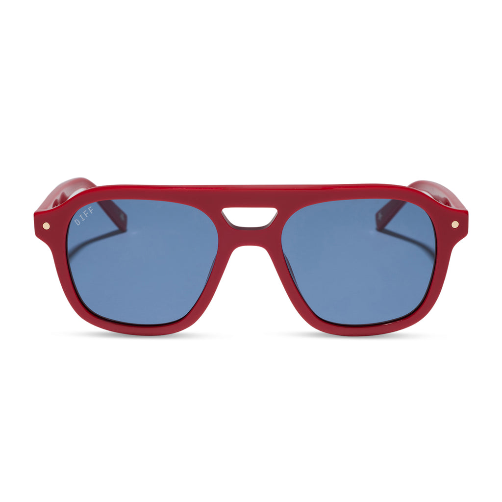 THE COAST - RED + NAVY BLUE SUNGLASSES