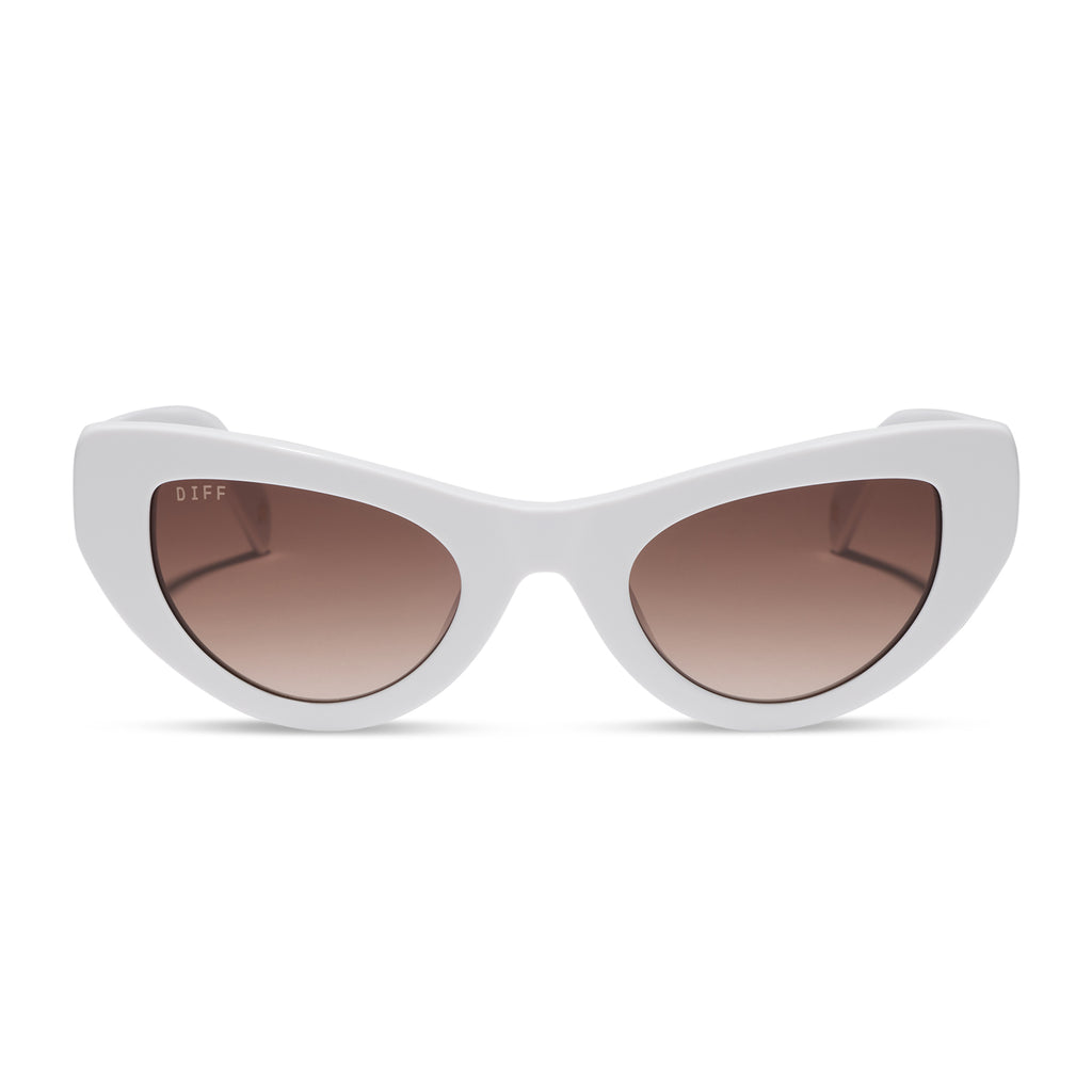 THE MESA - WHITE + BROWN GRADIENT SUNGLASSES