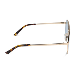 Beach Riot The Reserve Sunglasses | Gold & Blue Tint | DIFF 