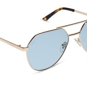 Beach Riot The Reserve Sunglasses | Gold & Blue Tint | DIFF  display picture 2