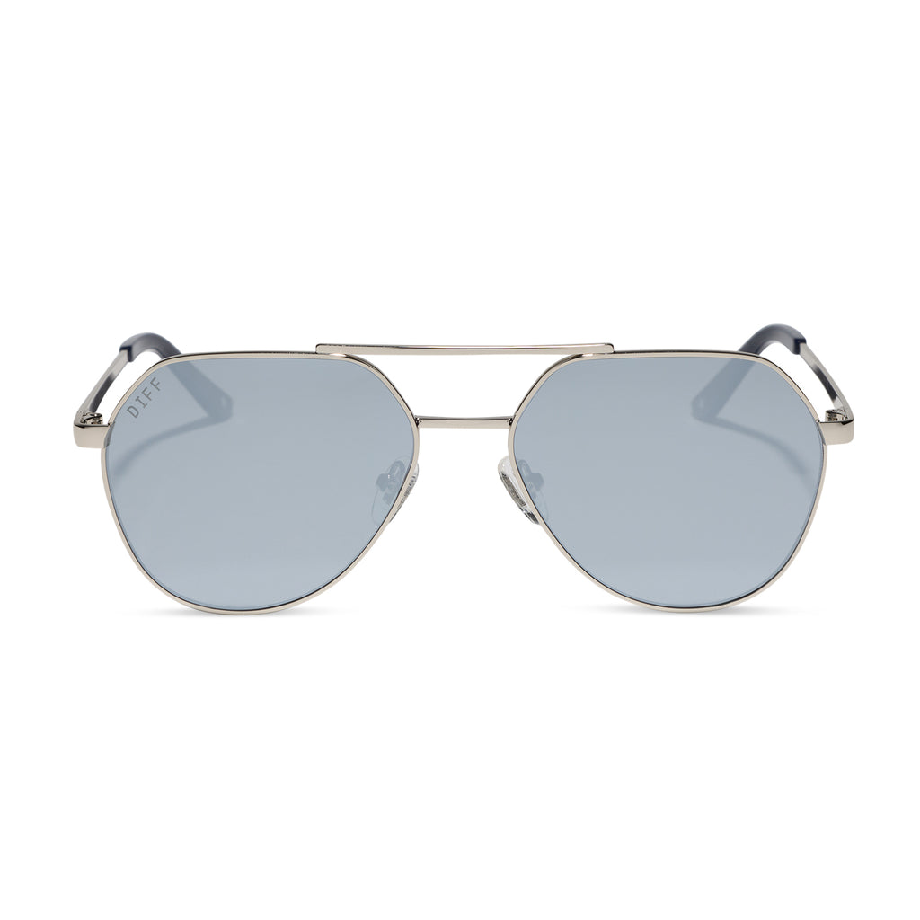 THE RESERVE - SILVER + SILVER MIRROR + POLARIZED SUNGLASSES
