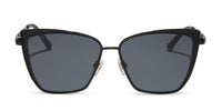 swatch for BECKY - BLACK + DARK SMOKE SUNGLASSES