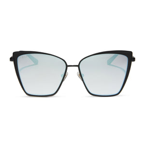 BECKY - BLACK + FLASH GREY GRADIENT SUNGLASSES