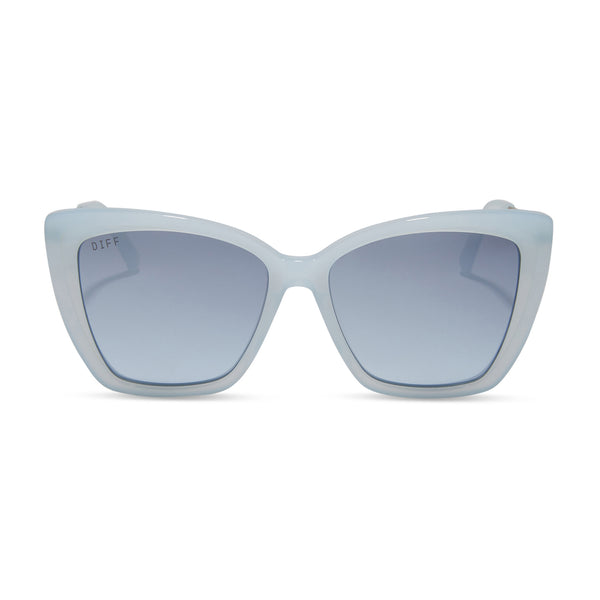 Color swatch for BECKY II - BLUE DUST + BLUE GRADIENT FLASH SUNGLASSES