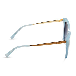 BECKY II - MATTE BLACK + PINK MIRROR POLARIZED SUNGLASSES