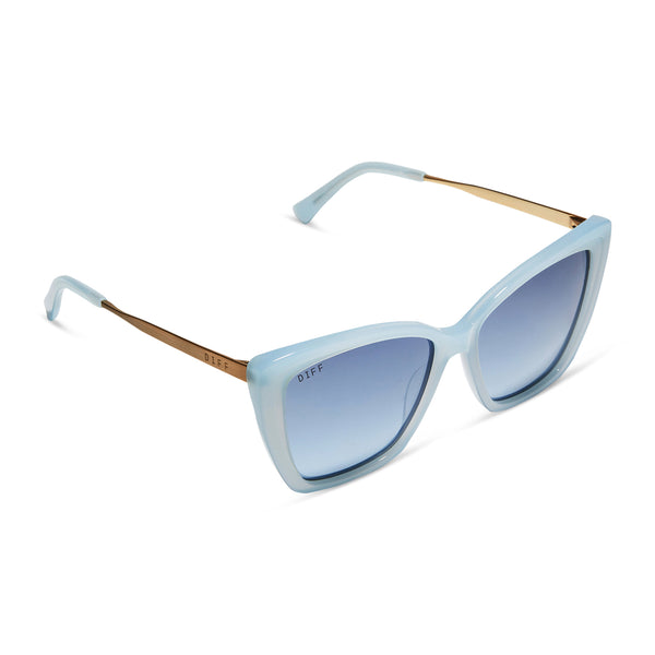 becky ii - blue dust + blue gradient flash sunglasses 4