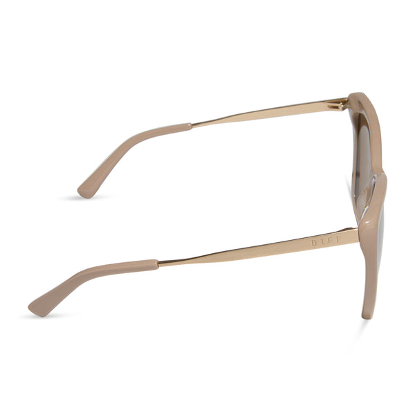 becky ii - brushed gold + almond silver flash sunglasses 3