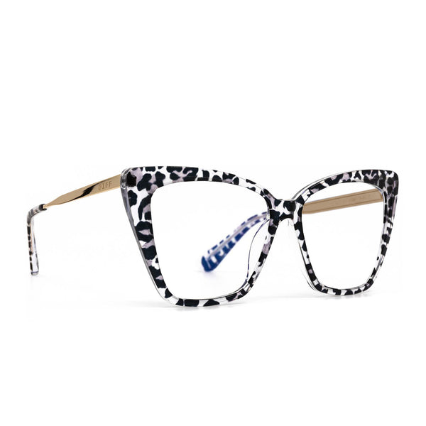 becky ii - clear leopard + prescription glasses 1