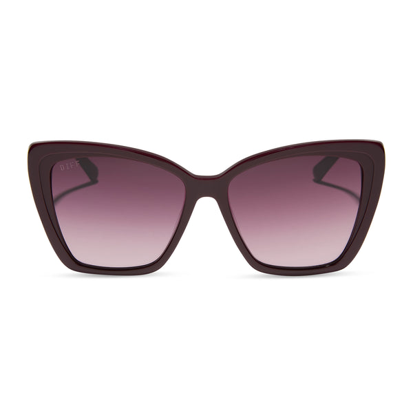becky ii - dark cherry lacquer + dark cherry gradient + polarized sunglasses