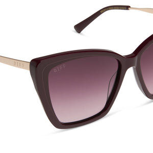 BECKY II - DARK CHERRY LACQUER + DARK CHERRY GRADIENT + POLARIZED SUNGLASSES