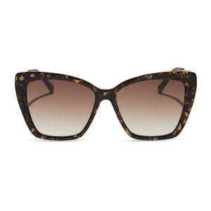 BECKY II - GLITTER TORTOISE + BROWN GRADIENT SUNGLASSES