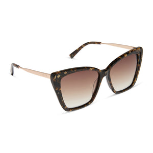 BECKY II - GLITTER TORTOISE + BROWN GRADIENT SUNGLASSES