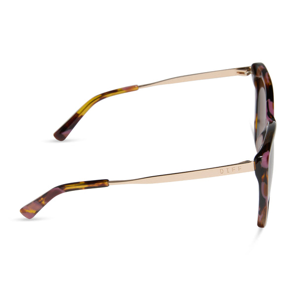 becky ii - gold + torino tortoise temple tips + brown + polarized sunglasses 3