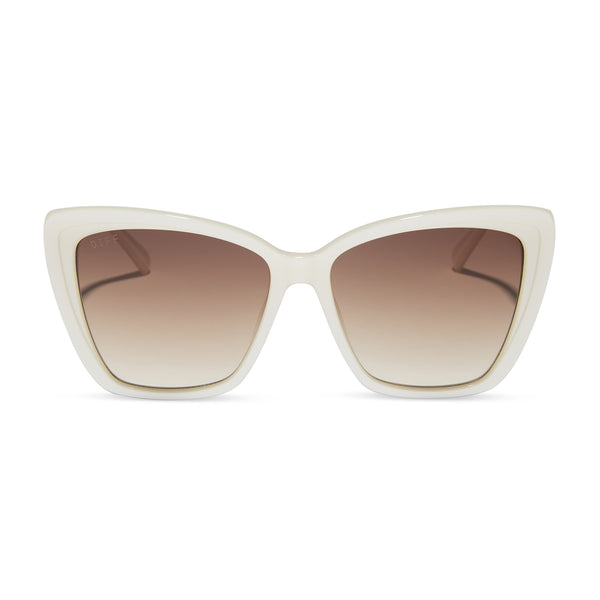 becky ii - opaline + brown gradient sunglasses