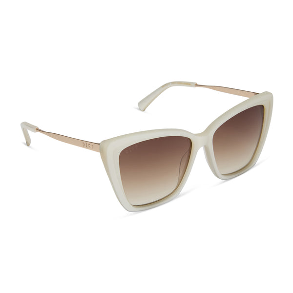 becky ii - opaline + brown gradient sunglasses 2
